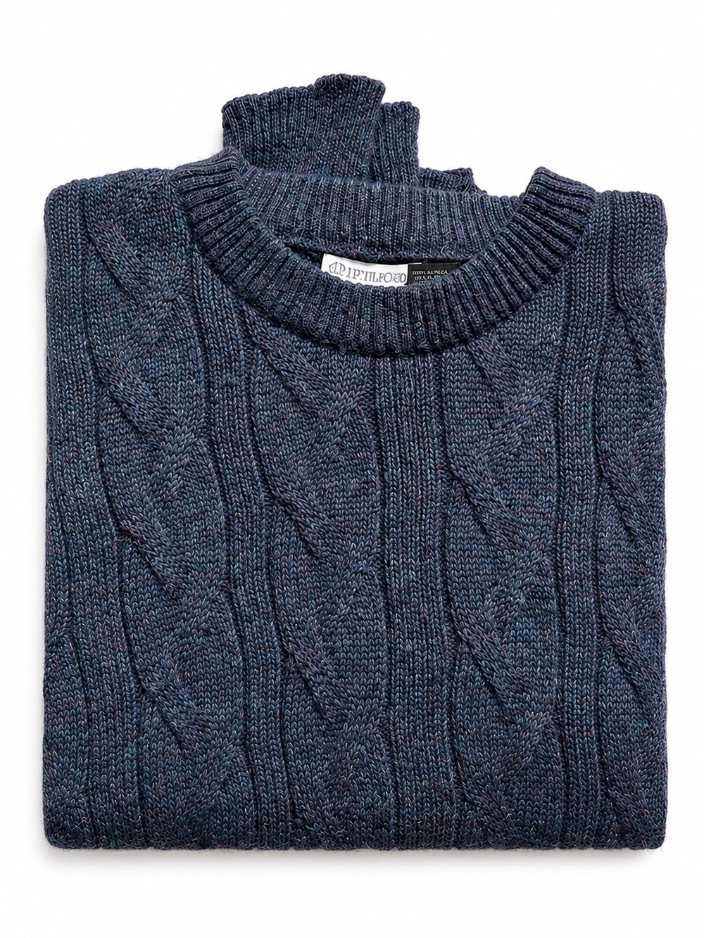 100% Alpaca Knit J.P. Tilford Harry Rosen Rainbow Fleck/Donegal Sweater Mens XL